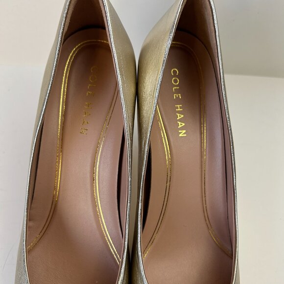 Cole Haan Shoes Gold Grand 360 Ambition Pumps Pointed Toe Stiletto - Picture 8 of 13